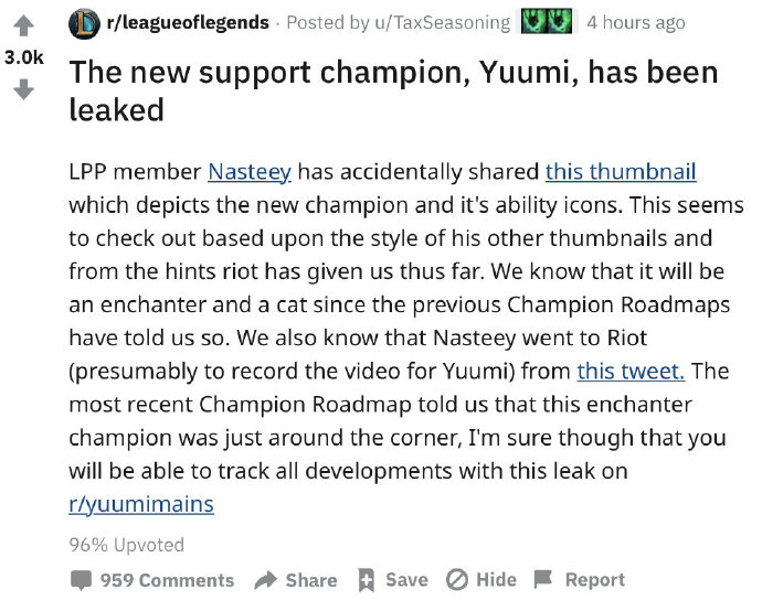 新英雄Yuumi疑似泄露 AP魔法书小猫？