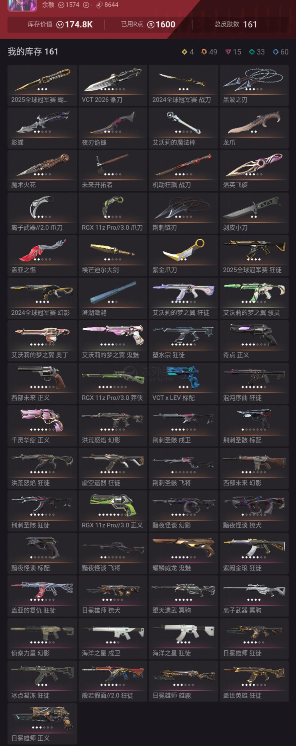 【US359-美服】24/25/艾沃莉/暗夜/日冕/荆刺/威龙/显卡3.0 VCT26篆刀 狂徒：塑水宗/混沌/虚无/流脓/紫金/盖亚 幻象：侦查等