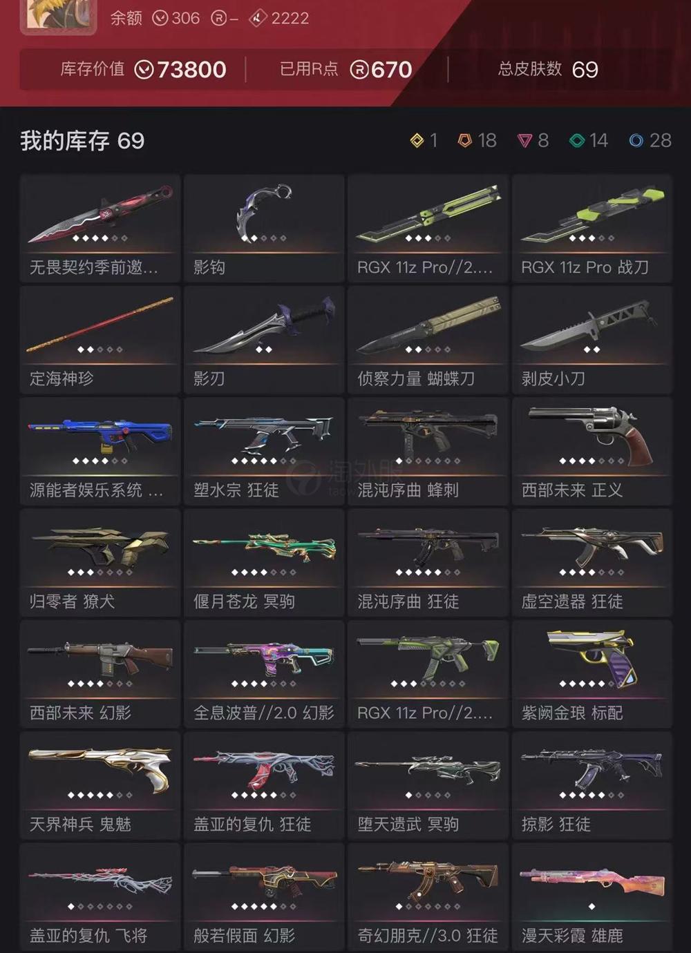 【US335-美服】怜悯之刃 狂徒：塑水宗/盖亚/混沌/掠夺/朋克/虚无 幻象：恶鬼/边陲/街机 其他：剥皮/掠夺爪/边陲正义/弃王狙